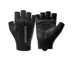 Rockbros cycling pirštinės spring/summer/autumn, short fingers, size: L – juodos spalvos