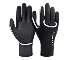 Rockbros full waterproof cycling pirštinės, size: XXL – juodos spalvos