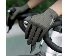 Rockbros Breathable Full Finger Cycling pirštinės, dydis: L – pilkos spalvos