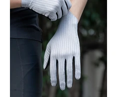 Rockbros Breathable Full Finger Cycling pirštinės, dydis: M – pilkos spalvos