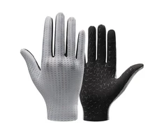Rockbros Breathable Full Finger Cycling pirštinės, dydis: S – pilkos spalvos