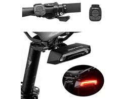 Rockbros LKWD-R1 Rear Bike Light with lazerinis and Remote Control + Micro USB – USB-A Cable – juodos spalvos