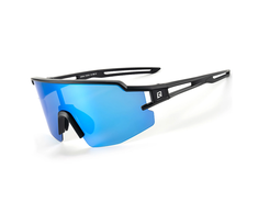 Rockbros Polarized dviratininko akiniai su UV apsauga ir Corrective Insert Mėlyna Lenses – juodos spalvos