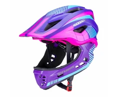 Rockbros TT-32SBPP-S Children's Bike Helmet with Detachable Chin Size S - Violetinė-Rožinė