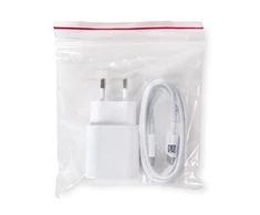 EP-TA800EWE + EP-DA705BWE Samsung 25W Travel Charger + USB-C/USB-C Data Cable baltos spalvos be pakuotės