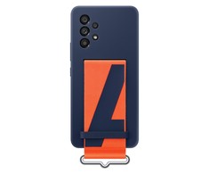 Dėklas „Samsung Galaxy A53 5G“ silikoninis dangtelis su „Navy“ dirželiu