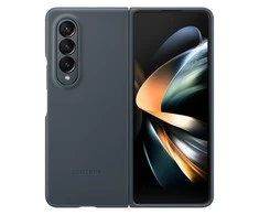 Dėklas „Samsung Galaxy Fold4“ odinis dangtelis pilkai žalias