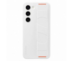 Dėklas Samsung Galaxy S23 silikoninis rankenos dangtelis Baltas