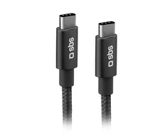 SBS TECABLETCC20BK USB-C kabelis - USB-C 25W Power Delivery 1.5m - pilkos spalvos