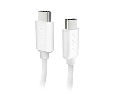 SBS TECABLETISSUETCCG USB-C – USB-C 1.5m 60W pintas kabelis – pilkos spalvos