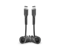 SBS TECABLETYPCCSK USB-C spiral kabelis – USB-C 0.5m – juodos spalvos