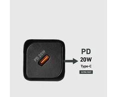 SBS TETRGAN1C20K 20W GaN USB-C laidinis įkroviklis su Power Delivery – juodos spalvos