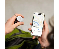 SBS Track My Circle Atsparus vandeniui IP65 Locator Compatible with Apple Find My – Baltas