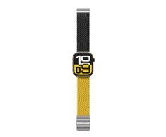 Set of 2 AmazingThing Blend Band skirta Apple Watch 45/46/49mm - geltonos spalvos-juodos spalvos/juodos spalvos