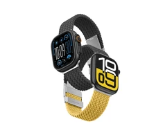 Set of 2 AmazingThing Blend Band skirta Apple Watch 45/46/49mm - geltonos spalvos-juodos spalvos/juodos spalvos