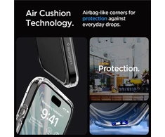 Spigen Crystal Hybrid, crystal dėklas telefonui skaidrus – Apple iPhone 15 Pro Max