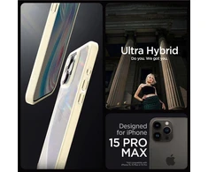 Dėklas Spigen Crystal Hybrid, sand beige – iPhone 15 Pro Max