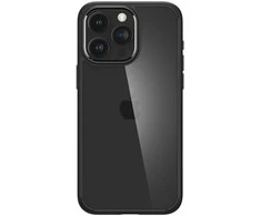 Dėklas Spigen Crystal Hybrid, matinė juoda - iPhone 15 Pro Max