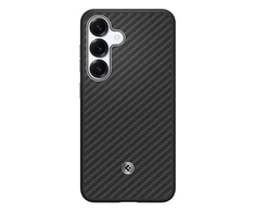 Samsung Spigen Enzo Aramid Magnet Galaxy S25 dėklas telefonui juodos spalvos