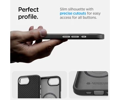 Spigen Enzo Aramid MagSafe Apple iPhone SE 4 (2025) – dėklas telefonui juodos spalvos
