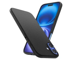 Spigen Liquid Air iPhone 16 – telefono dėklas, juodos spalvos