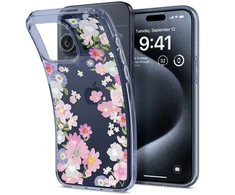 Dėklas Apple iPhone 15 Pro Spigen Liquid Crystal Blossom raštas