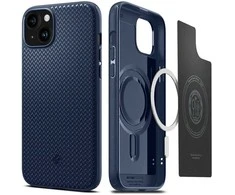 Spigen Mag Armor (MagFit) dėklas skirtas Apple iPhone 15 Plus, spalva - Navy Blue