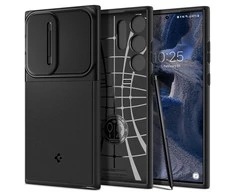 Spigen Optik Armor dėklas skirtas Samsung Galaxy S23 Ultra, spalva - Juoda