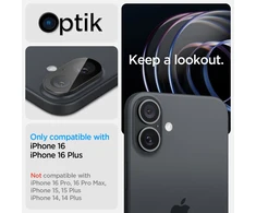 Spigen OPTIK GLAS.TR CAMERA PROTECTOR 2-PACK Apple iPhone 16 / 16 PLUS Juodas