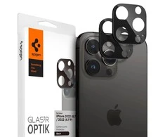 Spigen Optik. TR Camera Protector Camera tempered glass (2 vnt) iPhone 14 Pro / 14 Pro Max juodos spalvos