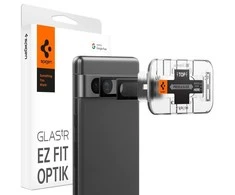 CAMERA COVER Spigen OPTIK.TR ”EZ FIT” CAMERA PROTECTOR 2-PACK GOOGLE PIXEL 7A Juodas
