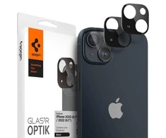 Spigen Glass Optik 2 vnt., juodos spalvos - iPhone 14/iPhone 14 Plus
