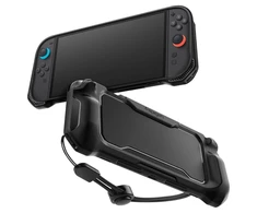 „Spigen Rugged Armor“ dėklas, skirtas „Nintendo Switch 2“ – matinis juodas