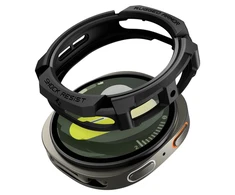 Dėklas „Spigen Rugged Armor“, matinis juodas - „Galaxy Watch 8“ (40 mm)