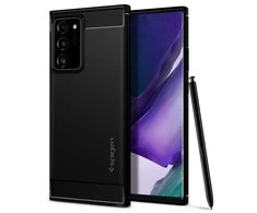 Dėklas Spigen Rugged Armor, juodos spalvos – Samsung Galaxy Note20 Ultra