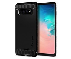 Spigen Rugged Armor - dėklas skirtas Samsung Galaxy S10 Juodas
