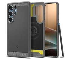 Spigen Rugged Armor Mag MagSafe – dėklas skirtas Samsung Galaxy S25 Ultra Marble Pilkas