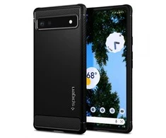 Dėklas Spigen Rugged Armor, juodas - Google Pixel 6a