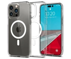Spigen Ultra Hybrid (MagFit) dėklas skirtas Apple iPhone 14 Pro Max, spalva - Balta