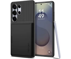 Spigen Slim Armor CS – dėklas skirtas Samsung Galaxy S25 Ultra juodos spalvos