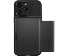 Dėklas SPIGEN SLIM ARMOR CS IPHONE 15 PRO Juodas