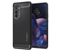 Dėklas Spigen Rugged Armor, juodas - Motorola Edge 2022