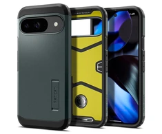 Spigen Tough Armor – dėklas skirtas Google Pixel 9 / 9 Pro Abyss Žalias