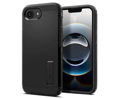 Spigen Tough Armor MagSafe Apple iPhone SE 4 (2025) su Stand – dėklas telefonui juodos spalvos
