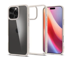 Dėklas Spigen Ultra Hybrid, natural titanium – Apple iPhone 16 Pro