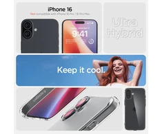 Spigen Ultra Hybrid MagSafe Apple iPhone 16 – dėklas telefonui skaidrus