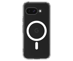SPIGEN dėklas ULTRA HYBRID MAG suderinamas su MagSafe, skirtas GOOGLE PIXEL 9A skaidrus/baltas