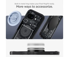 SPIGEN dėklas ULTRA HYBRID MAG suderinamas su MagSafe, skirtas GOOGLE PIXEL 9A zero one juodas