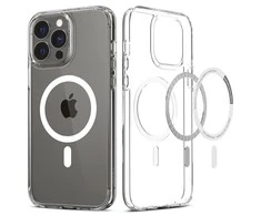 Spigen Ultra Hybrid (MagFit) dėklas skirtas Apple iPhone 13 Pro Max, spalva - Balta