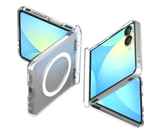 Dėklas „Spigen Ultra Hybrid Pro MagSafe“, skaidrus baltas - „Samsung Galaxy Z Flip7“